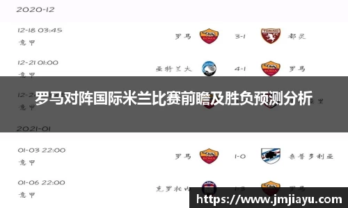 罗马对阵国际米兰比赛前瞻及胜负预测分析